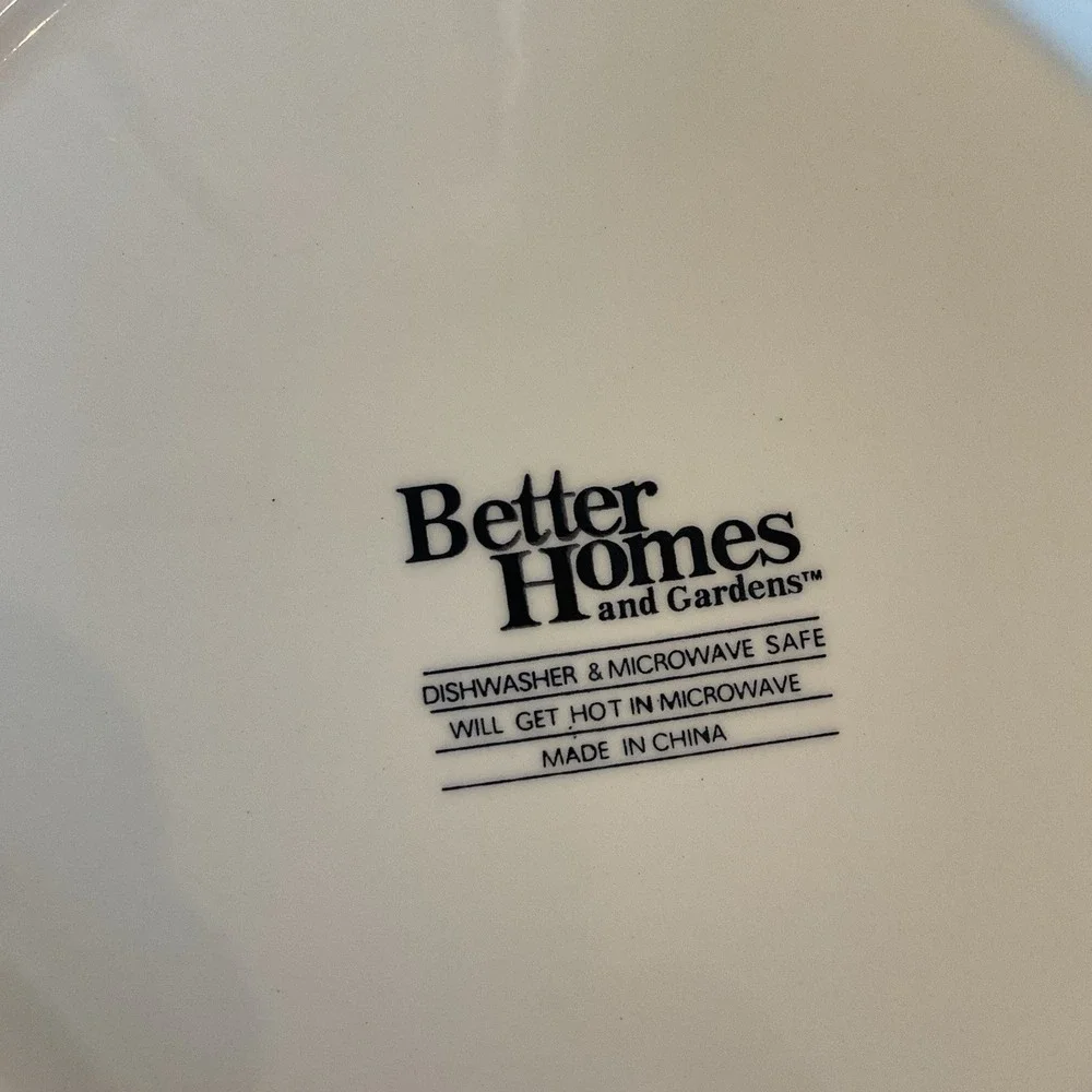 Better Homes And Gardens Renes Dinner Plates Blue Scrolls Set Of 3 Lot #2